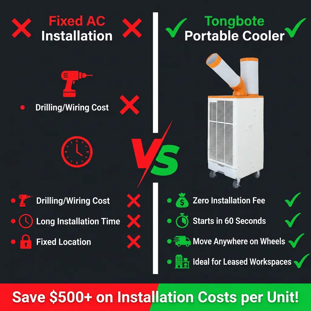 OEM Πορτοκαλί Λευκό Ιαπωνικό Στιλ 3 min Rapid Cooling Spot Cooler Βιομηχανικό κλιματιστικό για εργαστήριο μεταλλουργίας