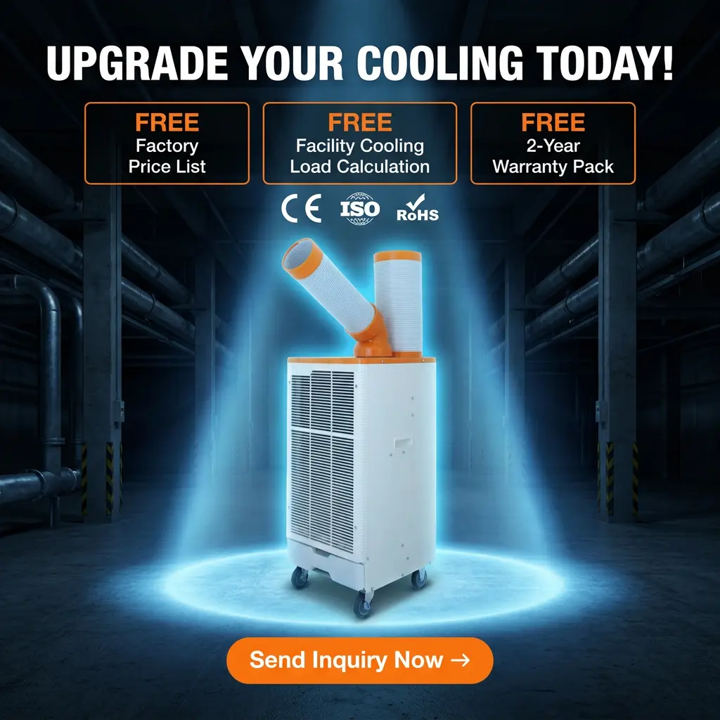 OEM Πορτοκαλί Λευκό Ιαπωνικό Στιλ 3 min Rapid Cooling Spot Cooler Βιομηχανικό κλιματιστικό για εργαστήριο μεταλλουργίας