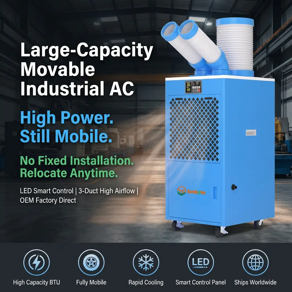 Φορητή μονάδα OEM/ODM βιομηχανικής μονάδας AC Caster Wheel Warehouse Server Room Emergency Temporary Cooling Machine Φορητή μονάδα OEM/ODM βιομηχανικής μονάδας AC Caster Wheel Warehouse Server Room Emergency Temporary Cooling Machine